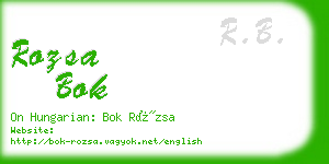 rozsa bok business card